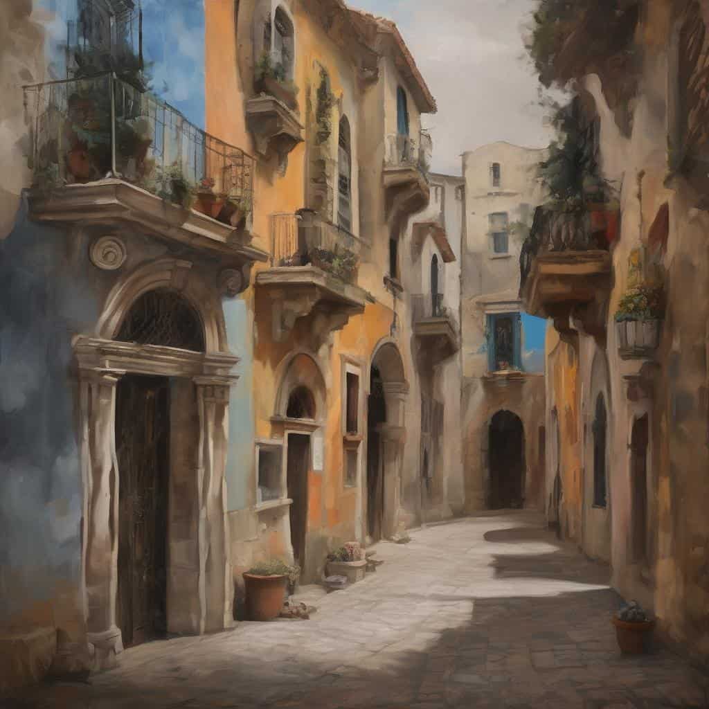 Σύγχρονη πλαστική τέχνη, υλικά και μέσα, ζωγραφική σε όψεις παλιού χωριού, ρεαλιστικά έργα με ιδιαίτερη αισθητική και τεχνική.