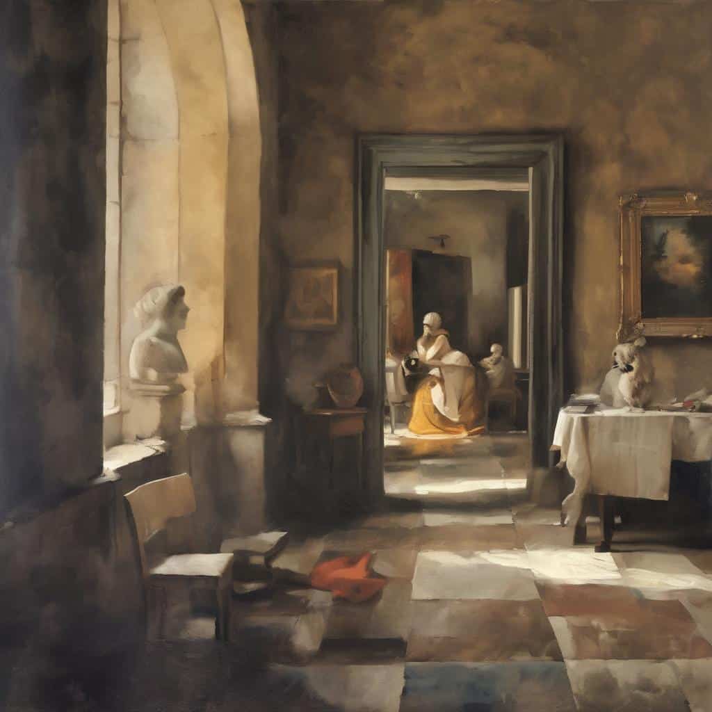 Μοντέρνα πλαστική τέχνη με υλικά και μέσα, εσωτερική καλλιτεχνική εγκατάσταση.